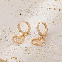 Women's Zircon Drop Earrings Fine Jewelry Classic Heart Precious Stylish Simple Earrings Jewelry White  Gold For Gift Festival 1 Pair Lightinthebox - thumbnail