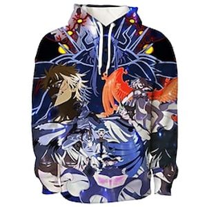 Inspired by Black Clover Asta Hoodie Cartoon Manga Anime Front Pocket Graphic Hoodie For Men's Women's Unisex Adults' 3D Print 100% Polyester miniinthebox