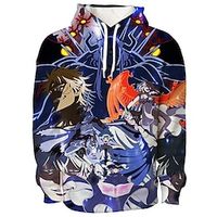 Inspired by Black Clover Asta Hoodie Cartoon Manga Anime Front Pocket Graphic Hoodie For Men's Women's Unisex Adults' 3D Print 100% Polyester miniinthebox - thumbnail