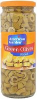 American Garden Green Olives Sliced 230gm (717273704640)