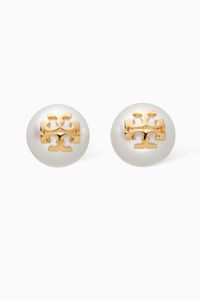 Pearl Stud Earrings in 18kt Gold Plating
