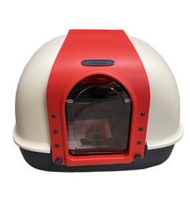 Nutrapet Dragon Inn Butterfly Doors Closed Cat Litter Box -Red L60Cm X W50Cm X H45Cm