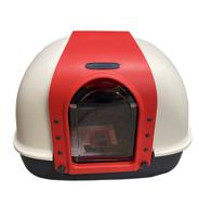 Nutrapet Dragon Inn Butterfly Doors Closed Cat Litter Box -Red L60Cm X W50Cm X H45Cm - thumbnail