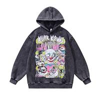 Joker: Folie à Deux Harley Quinn Joker Hoodie Oversized Acid Washed Tee Print Punk Gothic Horror Hoodie For Couple's Men's Women's Adults' Hot Stamping Casual Daily Lightinthebox - thumbnail