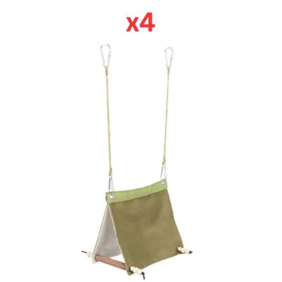 Trixie Hanging Cotton Bird Tent - Green 16X18X20Cm (Pack Of 4) Trixie Hanging Cotton Bird Tent - Green 16X18X20Cm (Pack Of 4)
