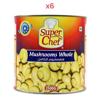 Super Chef Mushroom Whole 2500Gm (Pack Of 6)