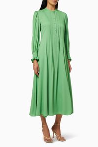 Dress in Light Silk Mix Crêpe