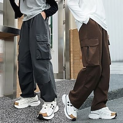 Kids Girls' Trousers Solid Color Active School 7-13 Years Spring Black Brown Lightinthebox