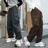 Kids Girls' Trousers Solid Color Active School 7-13 Years Spring Black Brown Lightinthebox - thumbnail