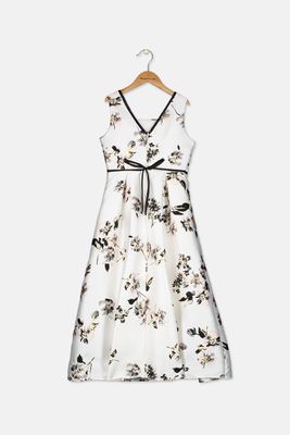 Big Girls Floral Maxi Dress Ivory/Blush Big Girls Floral Maxi Dress Ivory/Blush