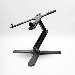 Laptop Stand with 360 Rotating Base, Computer Notebook Laptop Riser Metal Holder for Desk Collaborative Work, Fully Foldable for Easy Storage, Fits All MacBook Lightinthebox
