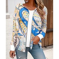 Women's Zip Hoodie Sweatshirt Active Sportswear Zip Up Front Pocket Yellow Red Blue Graphic Casual Hoodie Long Sleeve Top Micro-elastic Fall  Winter Lightinthebox - thumbnail