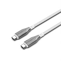 Cygnett Armoured USB-C To USB-C (USB 2.0) Cable 2m - White - thumbnail