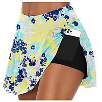 21Grams Women's High Waist Athletic Skort Running Skirt 2 in 1 Running Shorts with Built In Shorts Athletic Bottoms 2 in 1 Side Pockets Summer Fitness Gym Workout Running Training Exercise Quick Dry Lightinthebox - thumbnail