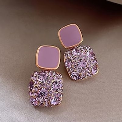 1 Pair Stud Earrings Drop Earrings For Women's Birthday Party Evening Gift Rhinestone Alloy Vintage Style Fashion Diamond Lightinthebox