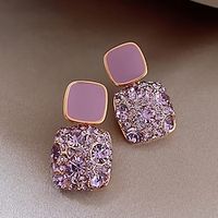 1 Pair Stud Earrings Drop Earrings For Women's Birthday Party Evening Gift Rhinestone Alloy Vintage Style Fashion Diamond Lightinthebox - thumbnail
