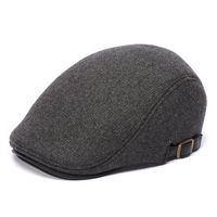 Mens Winter Thicken Warm Woolen Beret Hat