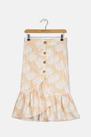 Girls Printed Maxi Skirt  Beige/White - thumbnail