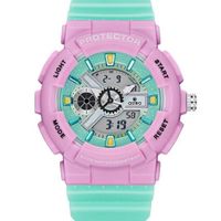 Astro Kids J9302 Movement Watch, Analog-Digital Display and Polyurethane Strap - A23818-PPGP, Green
