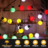 Solar Globe String Lights Outdoor LED Waterproof Light 5M 20LEDs Outdoor Garland Street G50 Bulb String Lights for Christmas Wedding Party Patio Outdoor Camping Decoration Light miniinthebox - thumbnail