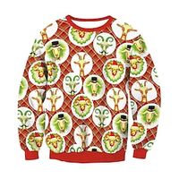 Christmas Ugly Christmas Sweater / Sweatshirt Hoodie Print Front Pocket Graphic Funny Hoodie For Men's Women's Unisex Adults' 3D Print 100% Polyester Party miniinthebox - thumbnail