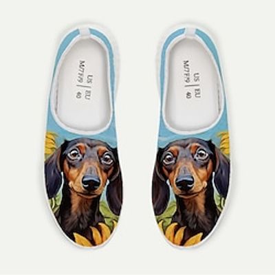 Men's Sneakers Print Shoes Plus Size Flyknit Shoes Walking Sporty Casual Outdoor Daily Mesh Breathable Comfortable Yellow Blue Green Summer Spring Fall Lightinthebox