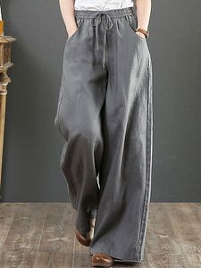 Literary Cotton And Linen Loose Wide-Leg Pants