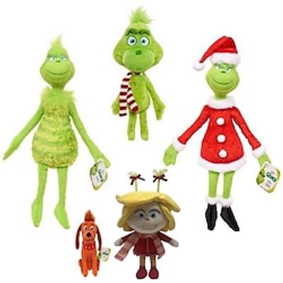 Grinch Doll Transfer Printed Christmas Grinch Plush Toy Green Grinch Children's Cartoon Doll Doll Lightinthebox