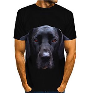 Men's T shirt 3D Print Graphic Animal 3D Print Short Sleeve Daily Tops Basic Casual Black miniinthebox