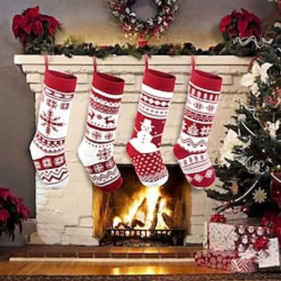 Christmas Crystals Decorations Living Room Stockings Decoration Santa Snowman Reindeer Stocking Christmas Decorations Xmas Gift Lightinthebox