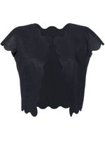 Comme Des Garçons Pre-Owned laser cut crocodile embossed waistcoat - Black - thumbnail