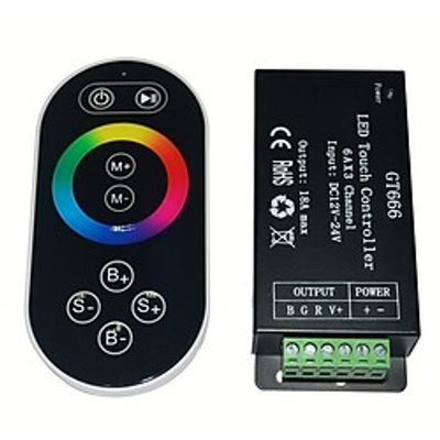 RF Remote Touch RGB Controller DC12-24V Max 18A miniinthebox