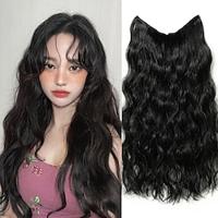 Loose Curl Deep Wave Synthetic Hair 24 inch Hair Extension Clip In / On Fishing Line Hair 1 Pack Smooth All Lightinthebox