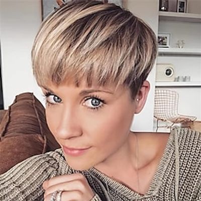 4 Inch Short Pixie Cut Wigs For Women Synthetic Hair Wigs Natual Looking Hair Short Layered Cut Wigs Heat Resistant Fiber Hair Lightinthebox