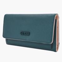 Guess Solid Flap Wallet with Button Closure