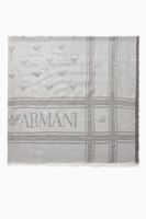 EA Monogram & Text Scarf in Viscose Blend EA Monogram & Text Scarf in Viscose Blend