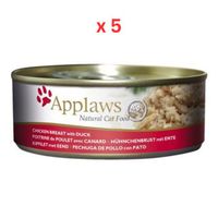 Applaws Applaws Cat Chicken with Duck Tin 156G (UAE Delivery Only) (Pack Of 5) Applaws Applaws Cat Chicken with Duck Tin 156G (UAE Delivery Only) (Pack Of 5)