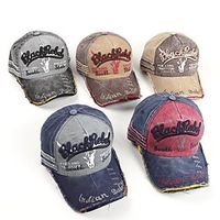 Men's Unisex Baseball Cap As Picture Wine Cotton Retro Outdoor Casual miniinthebox - thumbnail