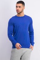 Mens Regal Wool Crewneck Sweater  Blue - thumbnail