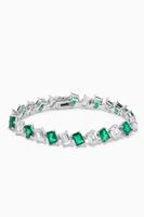 Slanted Emerald Tennis Bracelet - thumbnail