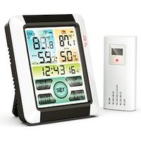 Indoor Outdoor Thermometer Wireless Digital Hygrometer Thermostat Temperature  Humidity Monitor with Touchscreen LCD Backlight Lightinthebox - thumbnail