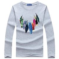 Men's T shirt Tee Cool Shirt Long Sleeve Shirt Graphic Prints Crew Neck Outdoor Casual Long Sleeve Print Clothing Apparel Cotton Fashion Streetwear Classic miniinthebox - thumbnail