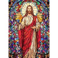 1pc People DIY Diamond Painting Glass Crystal Painted Jesus Diamond Painting Handcraft Home Gift Without Frame miniinthebox