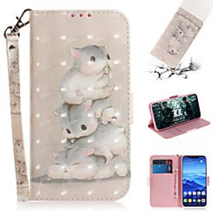 Phone Case For Huawei Full Body Case P20 P20 Pro P20 lite P30 P30 Pro Huawei Mate 20 lite Huawei Mate 20 pro Huawei Mate 20 Huawei Mate 20X nova 3 Wallet Card Holder with Stand 3D Cartoon Animal PU miniinthebox