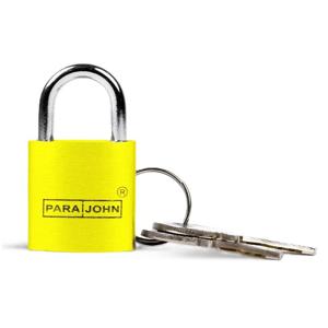 PARA JOHN Alum Lock With Keys Brass Padlock With 2 Keys Standard Security Padlock Ideal For Indoor & Outdoor Locks For Ladders, Shutter Doors, Tools, Courtyard Doors, Cabinets, Offices, Gyms