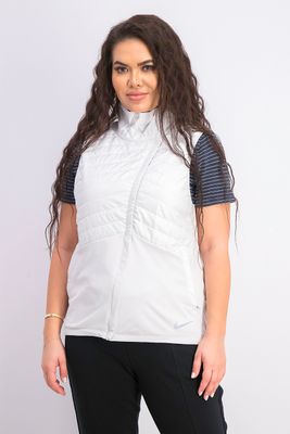 Womens Essential Quilted Running Vest Light Grey Womens Essential Quilted Running Vest Light Grey