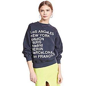 Women's City Love Sweatshirt, Charcoal, Grey, Graphic, X-Small Lightinthebox