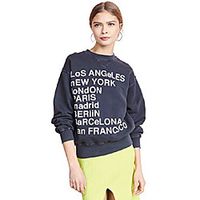 Women's City Love Sweatshirt, Charcoal, Grey, Graphic, X-Small Lightinthebox - thumbnail
