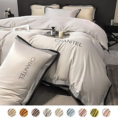 Nordic Bedding Set Luxury Gold Royal Embroidery Comforter Bedding Sets Double Duvet Cover Bed Sheets and Pillowcases Bed Set1 Duvet Cover 1 Bed Sheet 2 Pillowcases)(No Comforter) Lightinthebox