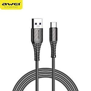 AWEI USB C Cable 1.0m(3Ft) 5A Quick Charge 1/3 Pack Data Line Nylon Data Cable For Samsung S21 S20 S10 A Series Huawei Mate 40 30 Pro P40 P30 Xiaomi Redmi K40 K30 Oneplus 9 8 7 miniinthebox
